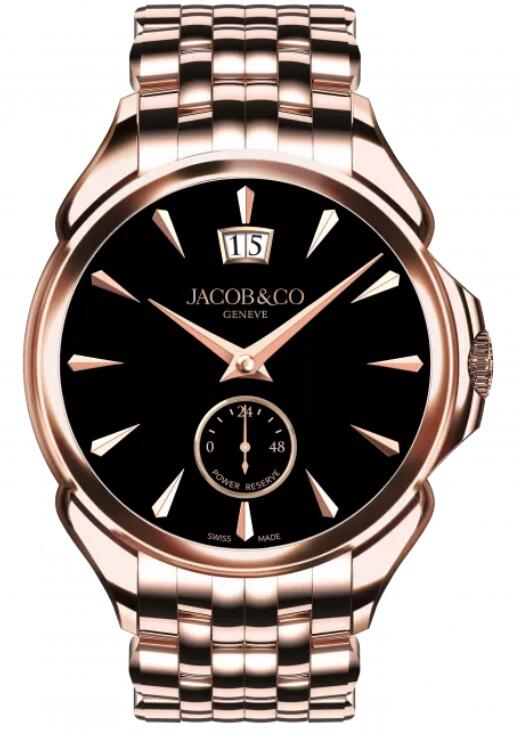 Jacob & Co PALATIAL CLASSIC MANUAL BIG DATE - ROSE GOLD (ONYX BLACK) BRACELET PC400.40.AA.AC.A40AA Replica watch